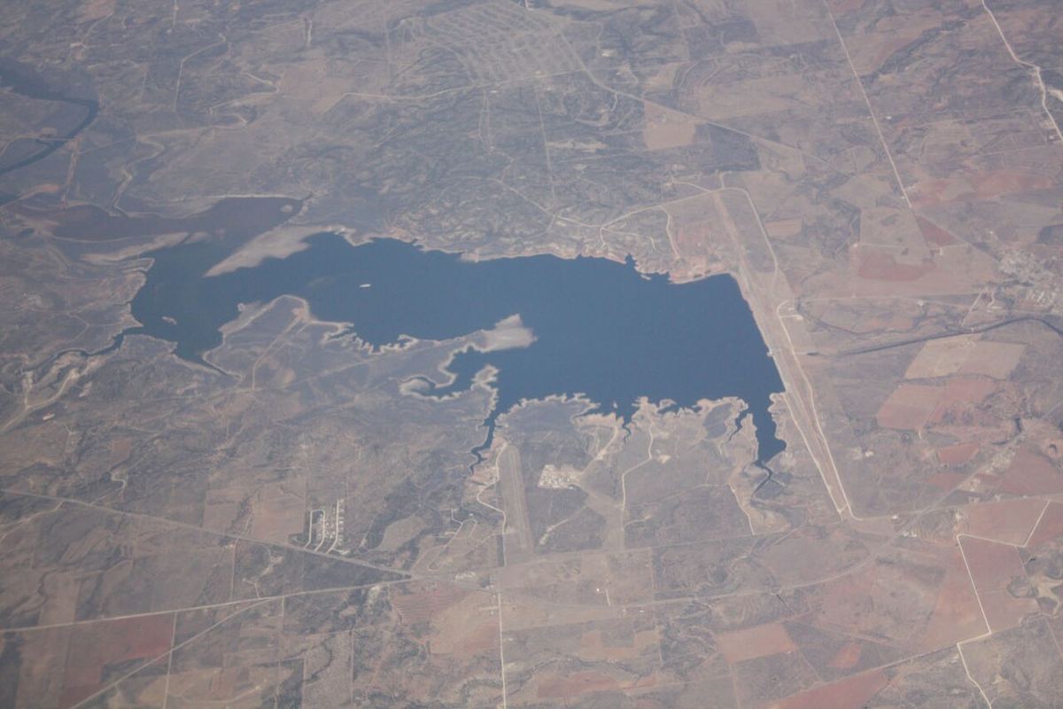 View of E. V. Spence Reservoir, Texas