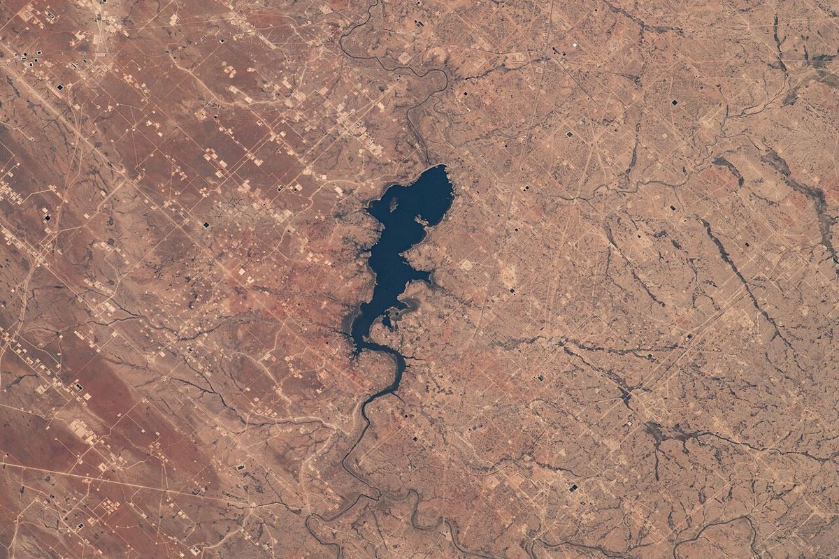 View of Red Bluff Reservoir, Texas