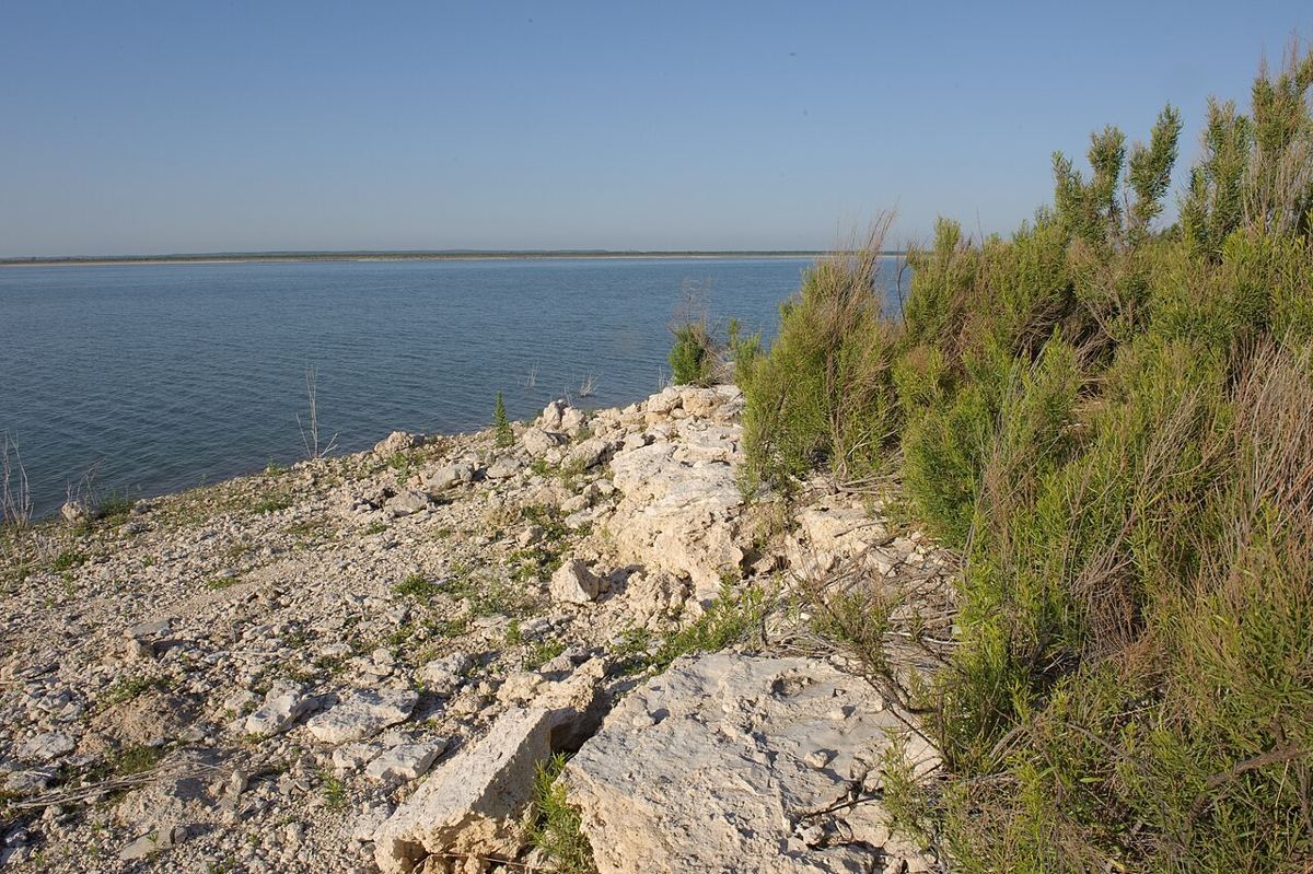 View of Twin Buttes Reservoir, Texas